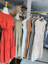 Linen Tiered Sundress With Crop Cardigan Sets